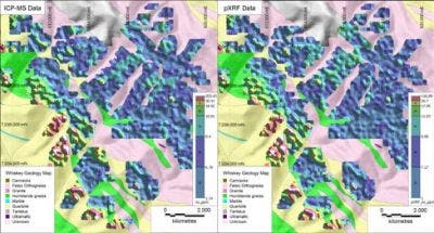 RFA-Handanalysatoren für die Analyse von Gold (Au) und dessen Begleitelementen bei der Gesteinsexploration und Kartierung von Erzvorkommen