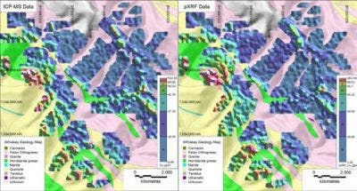 RFA-Handanalysatoren für die Analyse von Gold (Au) und dessen Begleitelementen bei der Gesteinsexploration und Kartierung von Erzvorkommen