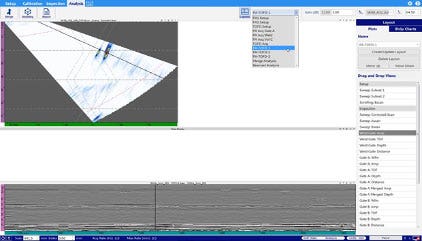 Layout-Manager der WeldSight Software zur Anpassung der Benutzeroberfläche per Drag-and-Drop