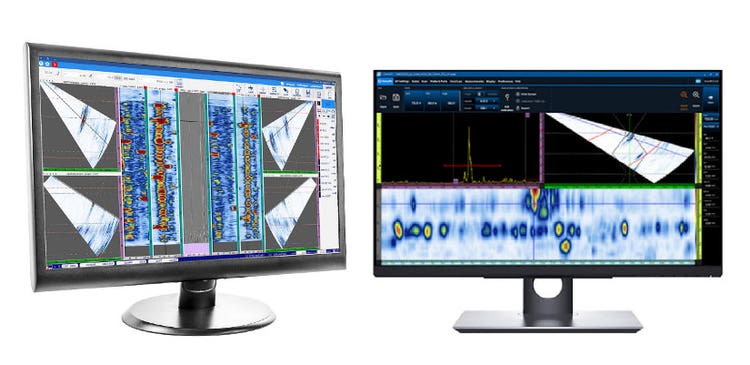 Im Vergleich: zwei ZfP-Prüfsoftwares - WeldSight zur erweiterten Analyse von Schweißnahtprüfungen und OmniPC zur grundlegenden Datenanalyse von Phased-Array-Ultraschallprüfungen