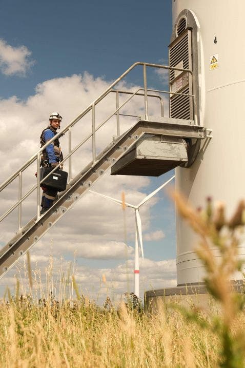 Prüfung von Windkraftanlagen mit einem portablen Videoendoskop