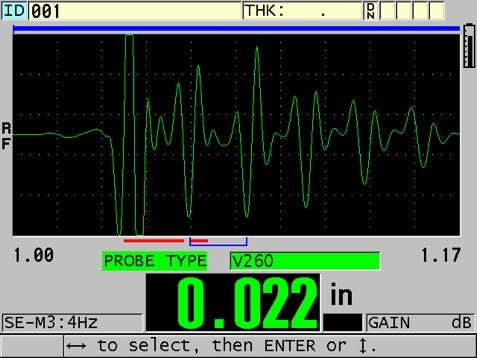 Verwenden Sie ein Prüfgerät mit HF-Wellenform-Anzeige