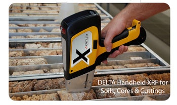 Delta Handheld XRF testing rocks