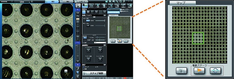 The macro map shows you the observation region on your sample.