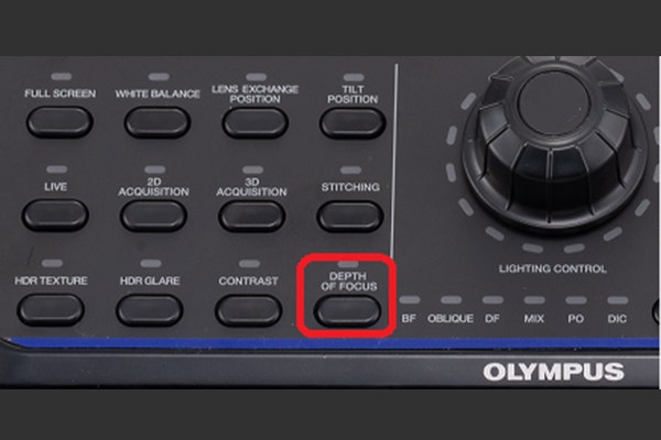 Depth of Focus Up button