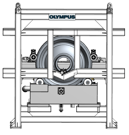 Front view of the Wheel and rollers