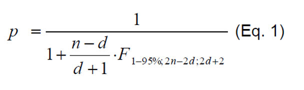 Equation for probability of detection (POD) analysis according to ISO standards