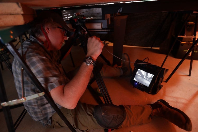 IPLEX videoscope being used to film images for the documentary Rat City