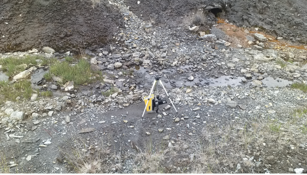 Testing soil at a lead mine using a portable XRF gun