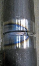 The end of a welding rod is often not covered in flux