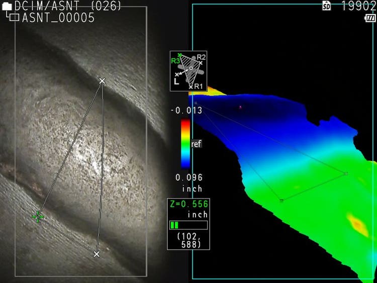 Weld inspection using a videoscope