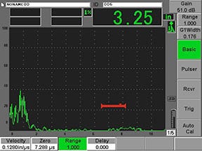 Typical delay line and immersion transducer setup procedure