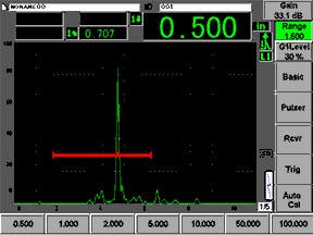 Good bolt, gate on backwall echo