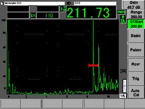 Good bolt, gate on backwall echo