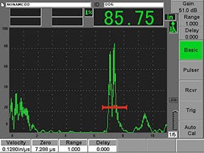 Typical delay line and immersion transducer setup procedure