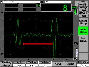 Good bolt, gate on backwall echo