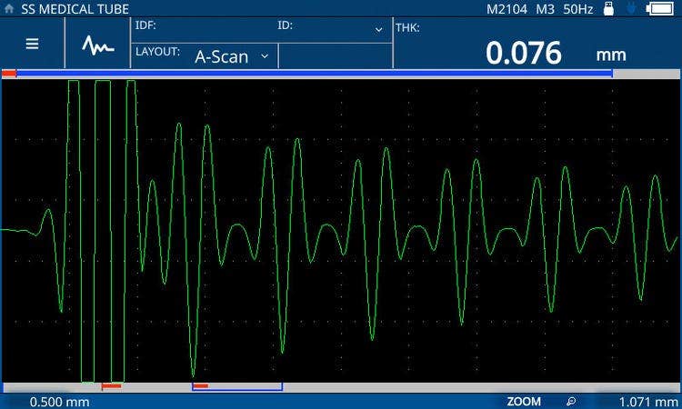 Mil thickness gauge for manufacturing