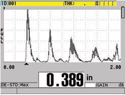 Thickness test in an outdoor display