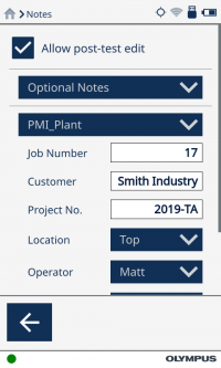 handheld xrf user interface, multiple applications