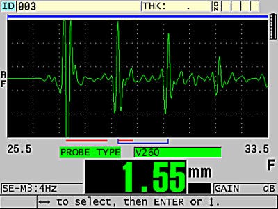 Medición de un álabe de turbina en el Modo 3