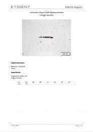 Configuración típica del equipamiento: Microscopio invertido y lente de objetivo de 10X dedicados a la metalurgia, más una cámara microscópica de alta resolución