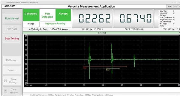 Confirming the nodularity in ductile iron casting by measuring ultrasonic sound velocity via an automated system