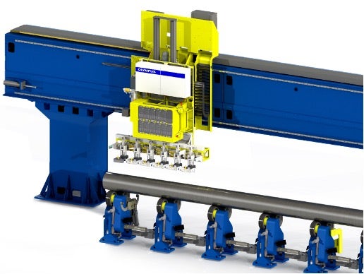 El sistema de inspección para extremos de tubos de Olympus es un sistema de baja dimensión para una fácil integración en líneas de producción y fabricación de tubos.