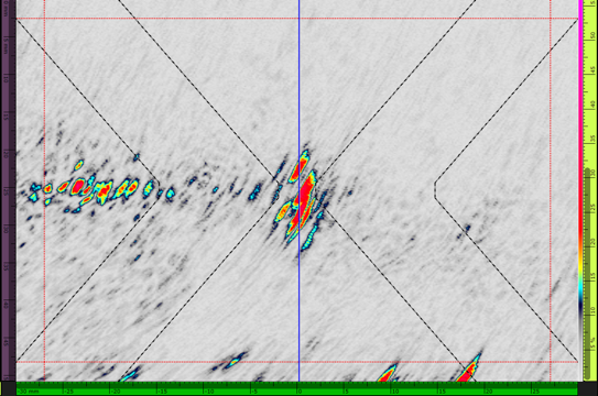 PWI/PCI velocidad máxima de exploración: 35 mm/s (con la paleta de colores ajustada)