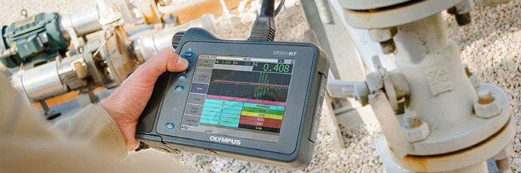 Inspección de la corrosión con un detector de defectos por ultrasonido convencional (UT)