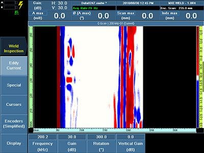 Representación C-scan en superficie rugosa