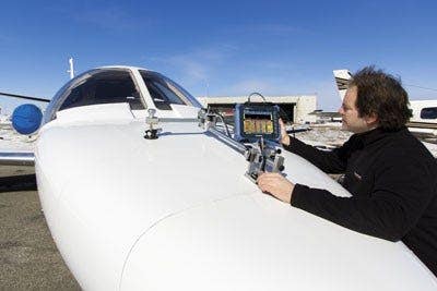 Inspección con el detector de defectos OmniScan SX portátil