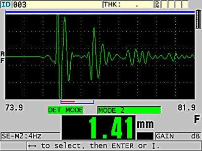 Tecnica ad immersione per misurare la sezione di pala convessa curva