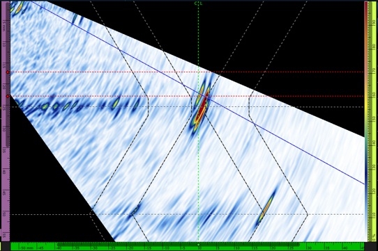 Velocità di scansione PAUT: 132 mm/s