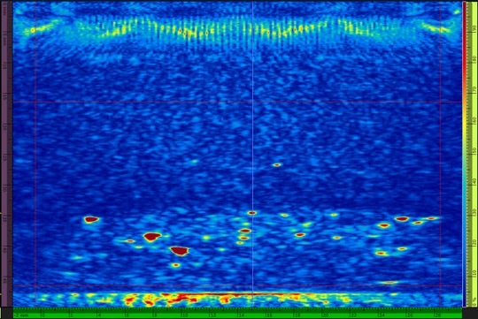 Velocità di scansione massima PWI/TFM: 49 mm/s
