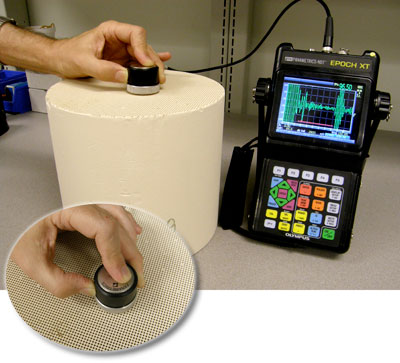 セラミック製ディーゼル微粒子フィルターの亀裂検出