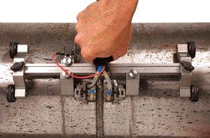 HST-Lite scanner for weld inspection with one pair of TOFD probes.
