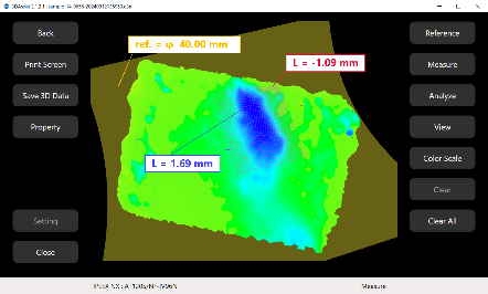 3Dカラーマップを使った最深/最高分析