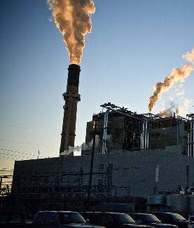 power plant smoke stack