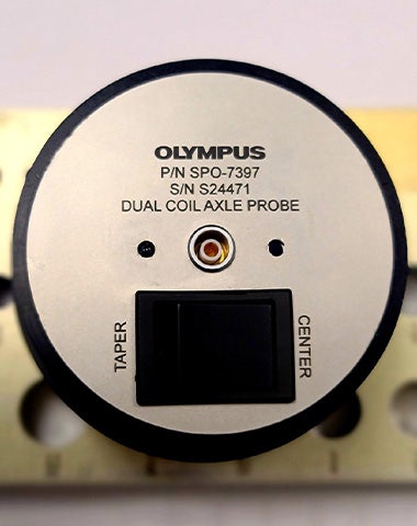 철도 차축 중심부의 결함을 검사하기 위한 프로브 설정