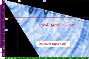 Detection of notch located at the top in the center of the weld