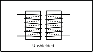 two coils side-by-side