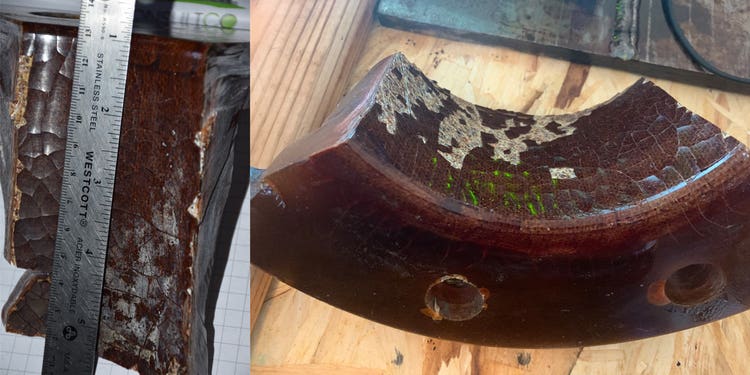 FRP法兰内层的开裂和腐蚀