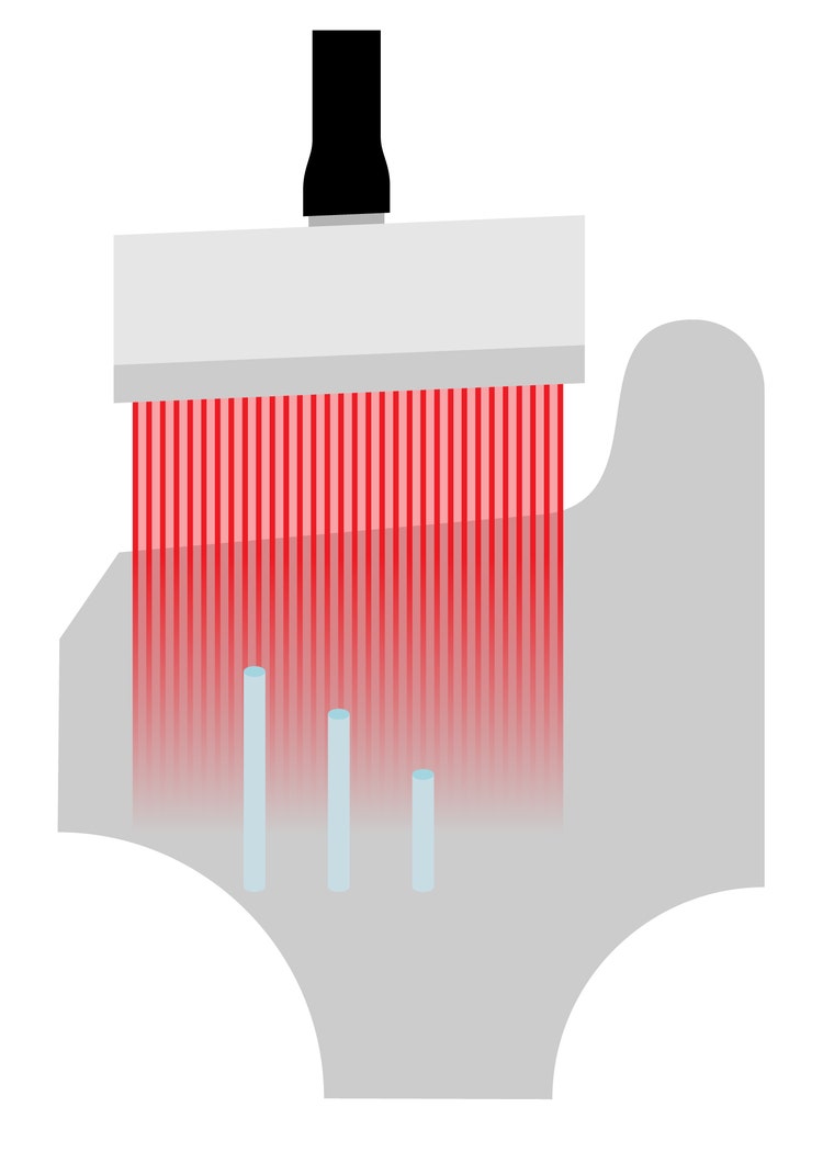 一次线性扫查。