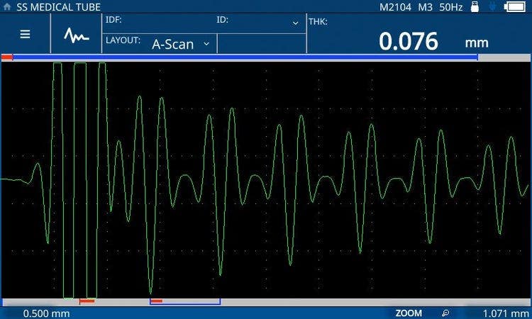 Mil thickness gauge for manufacturing